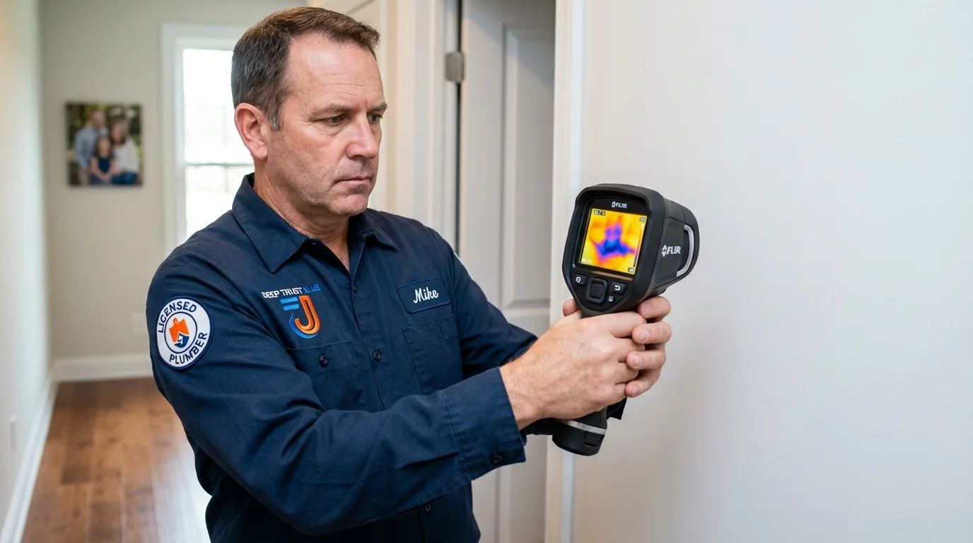 Thermal imaging leak detection by Johns Plumbing LLC in Niantic
